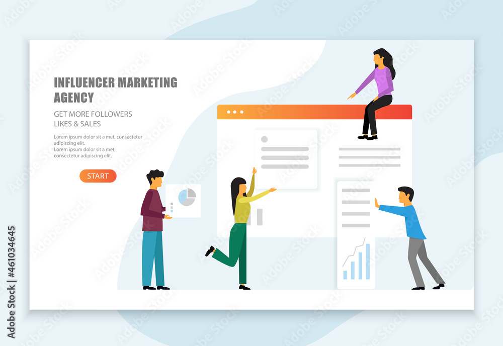 Website page design template. For web site, app, banner, ux and ui. Concept for digital marketing, business strategy, web template design and landing page. Creative website page, vector illustration
