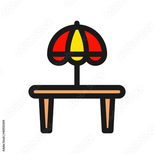Table Line Filled Vector Icon Design