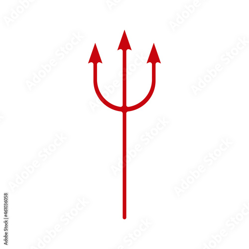 Trident devil icon vector. pitchfork illustration sign. hell symbol.