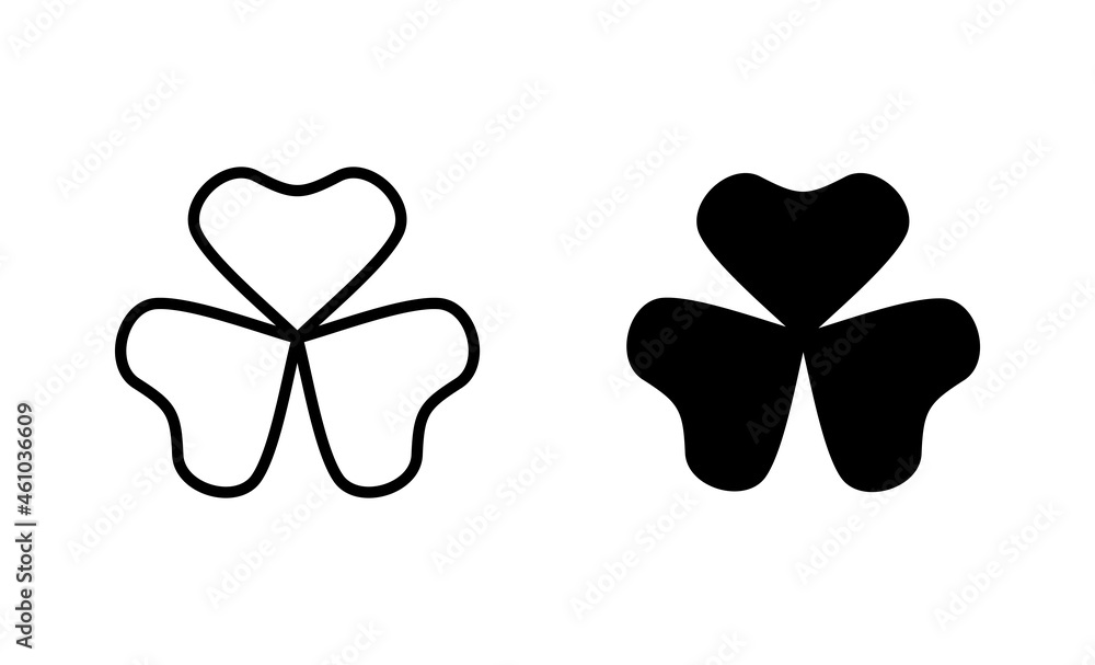 Clover icons set. clover sign and symbol. four leaf clover icon. Clover icons set. clover sign and symbol. four leaf clover icon.