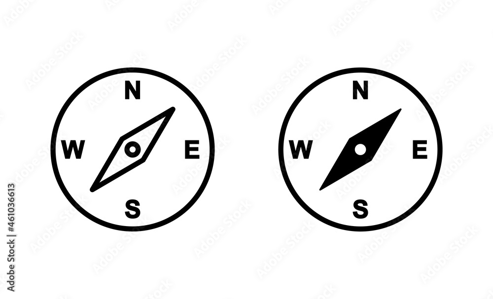 Compass icons set. arrow compass icon sign and symbol Compass icons set. arrow compass icon sign and symbol