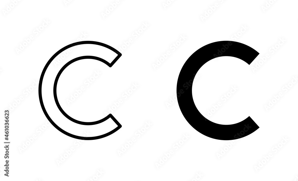 Fototapeta premium Copyright icons set. copyright sign and symbol