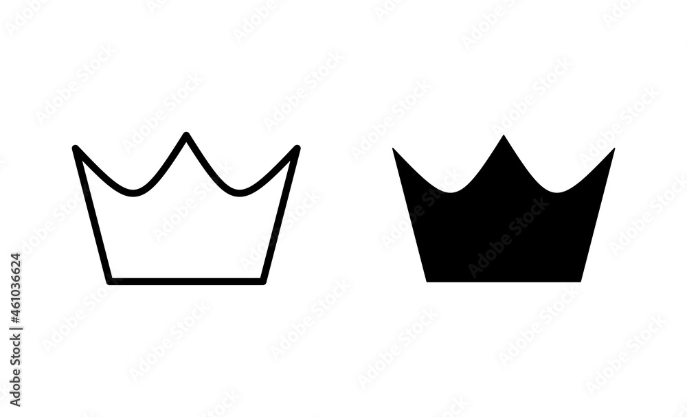 Crown icons set. crown sign and symbol Crown icons set. crown sign and symbol