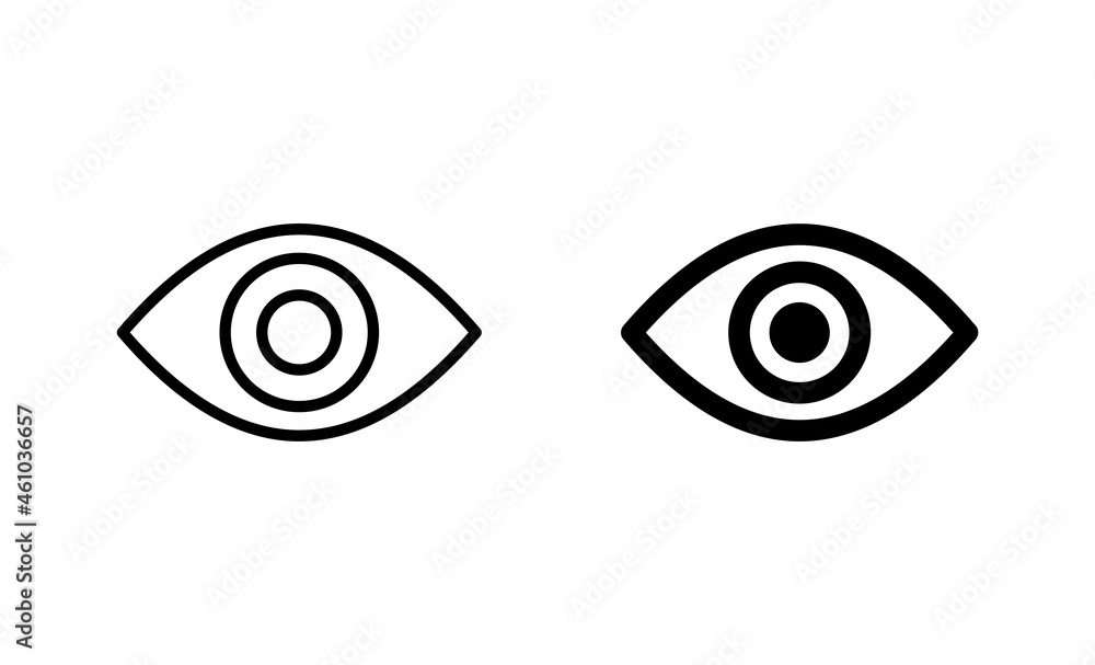 Eye icons set. Eye sign and symbol. Look and Vision icon. Eye icons set. Eye sign and symbol. Look and Vision icon.