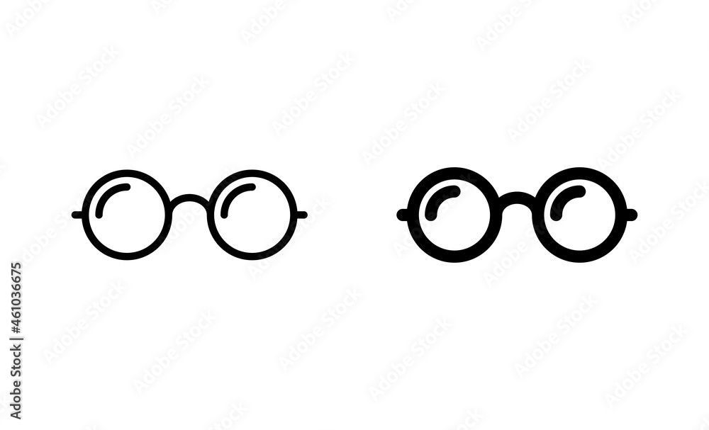 Glasses icons set. Glasses sign and symbol Glasses icons set. Glasses sign and symbol