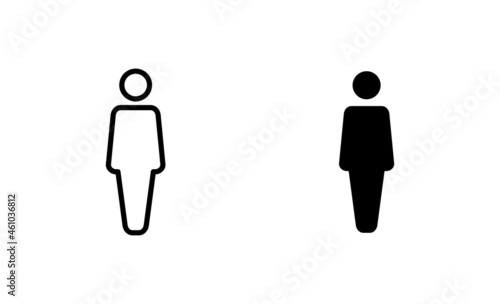 Man icons set. male sign and symbol. human symbol