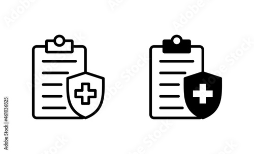 Medical insurance icons set. health insurance sign and symbol