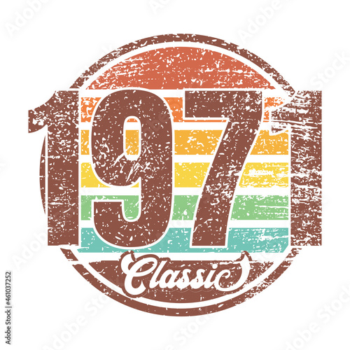 Classic 1971, Born in 1971 vintage birthday typography design for T-shirt