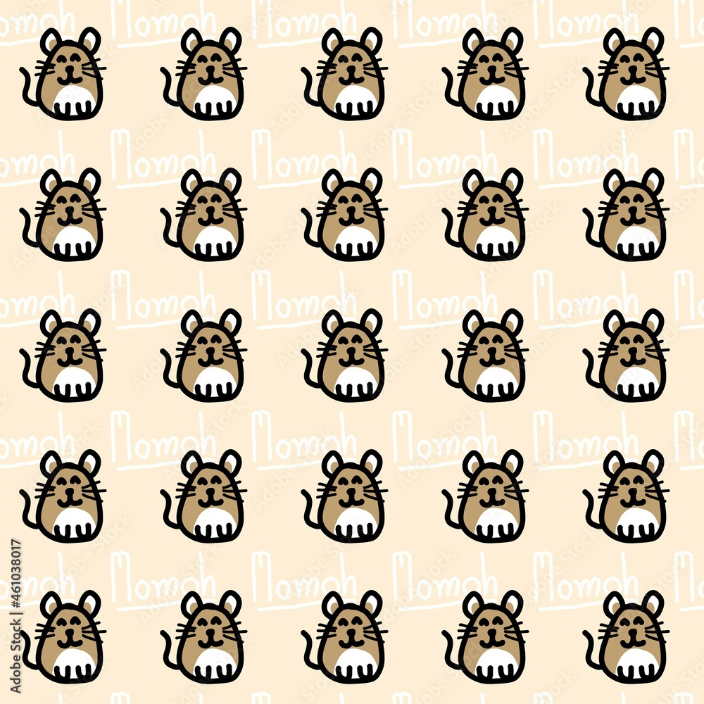 seamless pattern of cute rat cartoon seamless pattern of cute rat cartoon