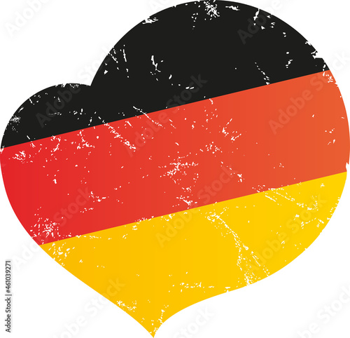 Herzform mit Fahne Deutschland