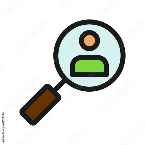 Job Seeker Line Filled Vector Icon Design
