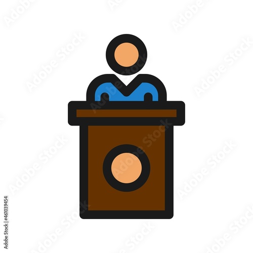 Political Line Filled Vector Icon Design