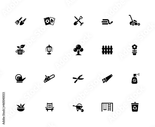Obraz na plátně Gardening Icon Set - 32px Solid