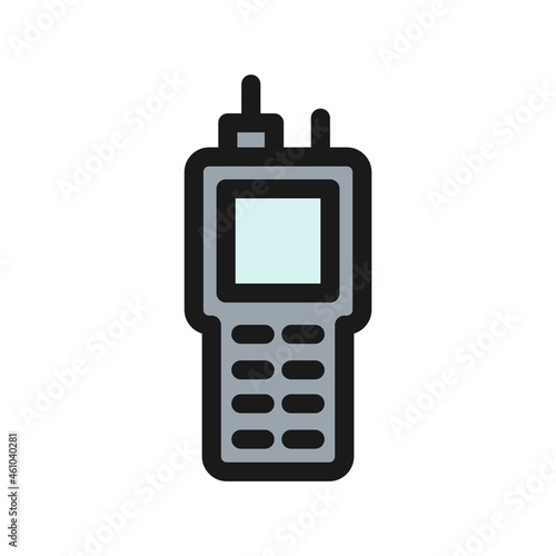 Walkie talkie Line Filled Vector Icon Design