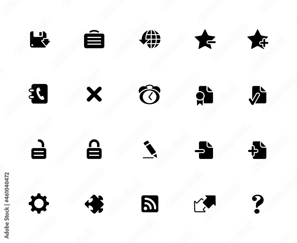 Web Management Icon Set - 32px Solid Web Management Icon Set - 32px Solid