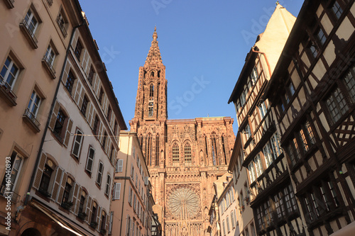 Straßburg; Blick aus der Krämergass zum Münster