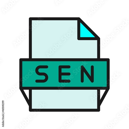  Sen Line Filled Vector Icon Design