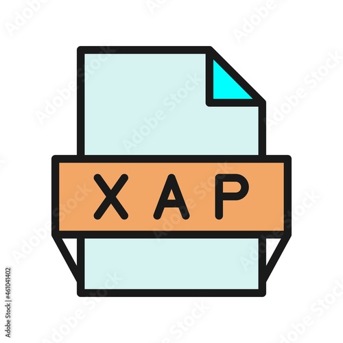  Xap Line Filled Vector Icon Design photo