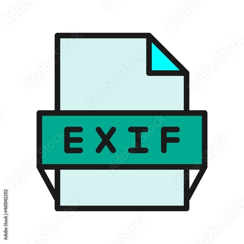  Exif Line Filled Vector Icon Design photo