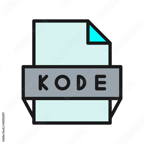 Kode Line Filled Vector Icon Design photo