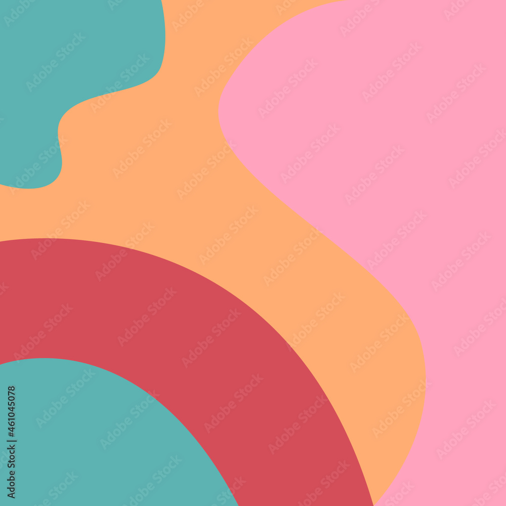 Vector illustration, square background vectors with organic abstract shapes in pastel colors. Vector illustration, square background vectors with organic abstract shapes in pastel colors.