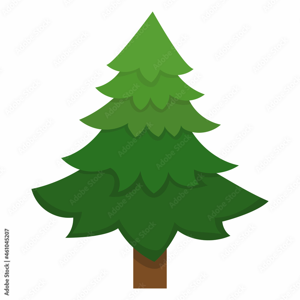 Fototapeta premium green tree in flat style