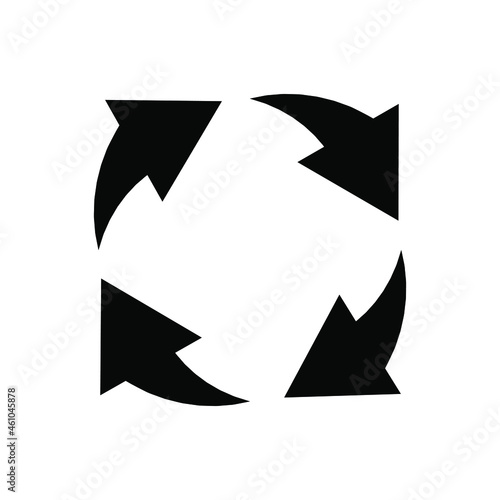 Circle arrows icon vector. refresh illustration sign. reload symbol. connection logo.