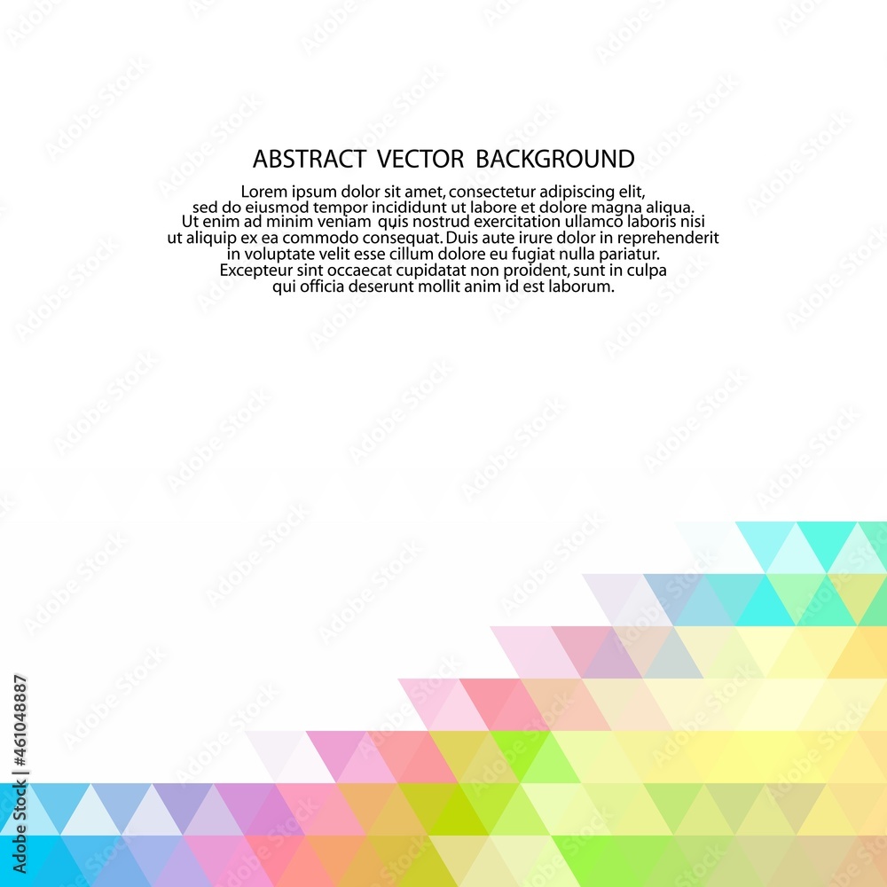 colored triangles. Template for presentation, banners, advertising, brochures. polygonal style. vector abstraction. eps 10