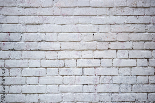 Wallpaper Mural White painted brick wall texture Torontodigital.ca