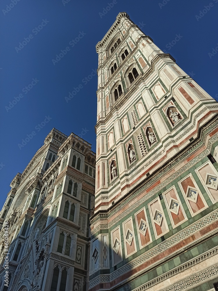Italia, Toscana, la città di Firenze. Il Campanile di Giotto.