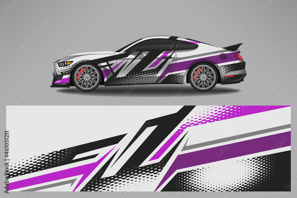 Wrap car vector design decal. Graphic abstract line racing background design for vehicle, race car, rally, adventure livery camouflage. Wrap car vector design decal. Graphic abstract line racing background design for vehicle, race car, rally, adventure livery camouflage.