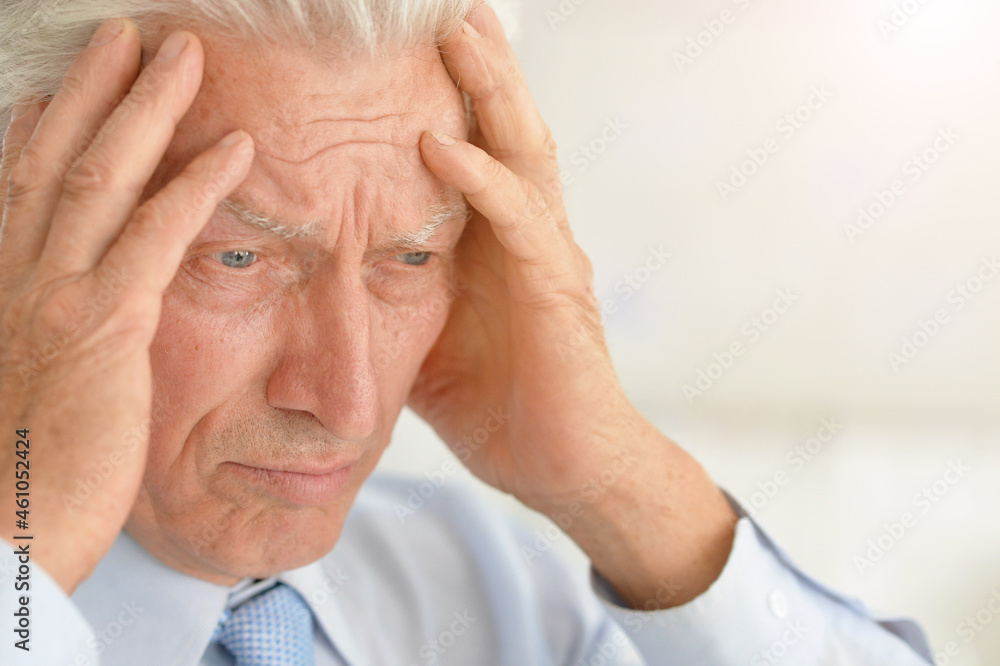 Portrait of sad senior male doctor posing Portrait of sad senior male doctor posing