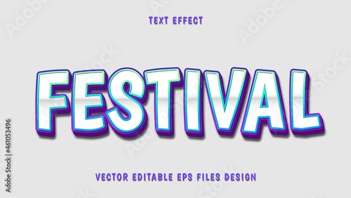 Modern Colorful Word Festival Editable Text Effect Design Template