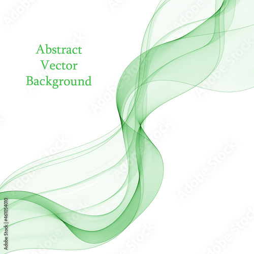 green wave. abstract lines. illustration. eps 10