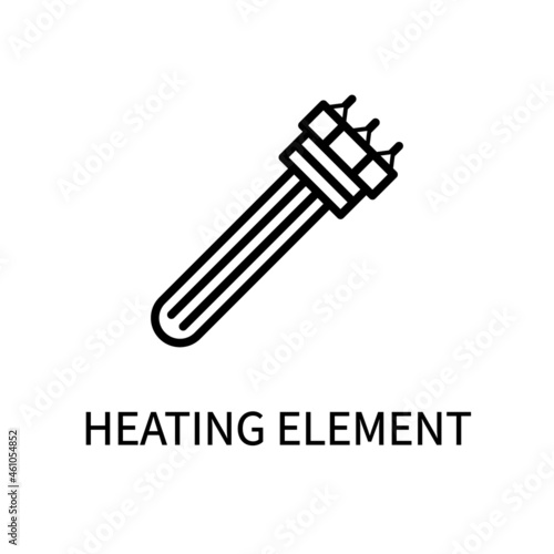 Line Icon Heating Element In Simple Style. Vector sign in a simple style isolated on a white background.
