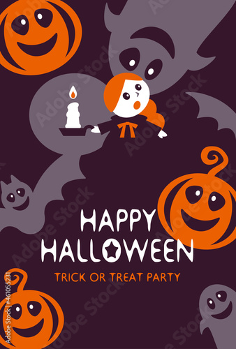 Halloween Card Design Scary Dark Night