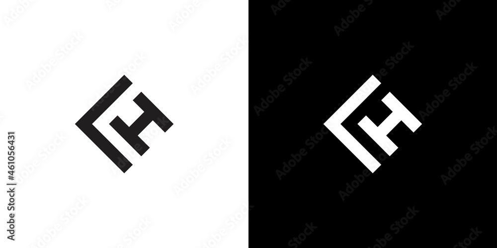 Fototapeta premium Modern and elegant letter CH initials logo design
