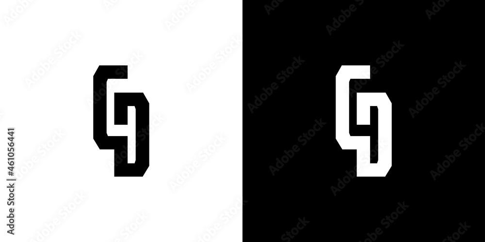 Obraz premium Modern and elegant letter GD initials logo design