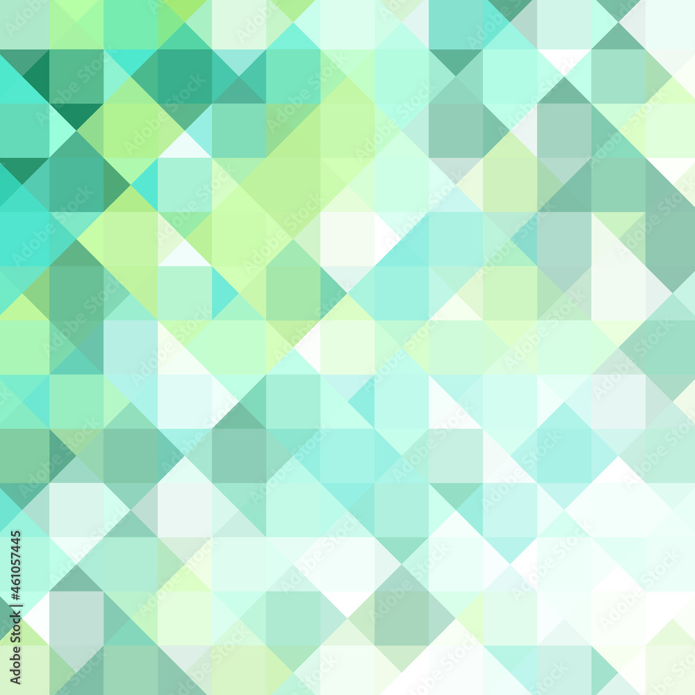 Obraz premium Abstract background of blue and green figure, squares. Geometric mosaic. eps 10
