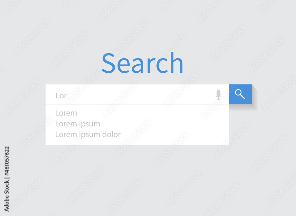 Search bar design element. Search Bar for website, ui and ux. Vector illustration Search bar design element. Search Bar for website, ui and ux. Vector illustration