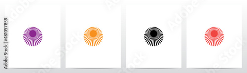 Sun Light On Letter Logo Design O