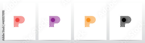 Sun Light On Letter Logo Design P
