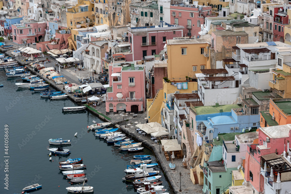 panoramic view of the island of procida