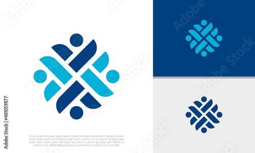 Human Resources Consulting Company, Global Community Logo. Social Networking logo designs.