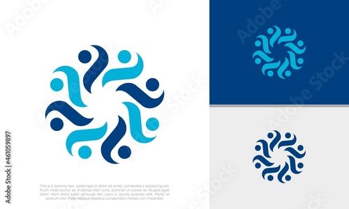Human Resources Consulting Company, Global Community Logo. Social Networking logo designs.