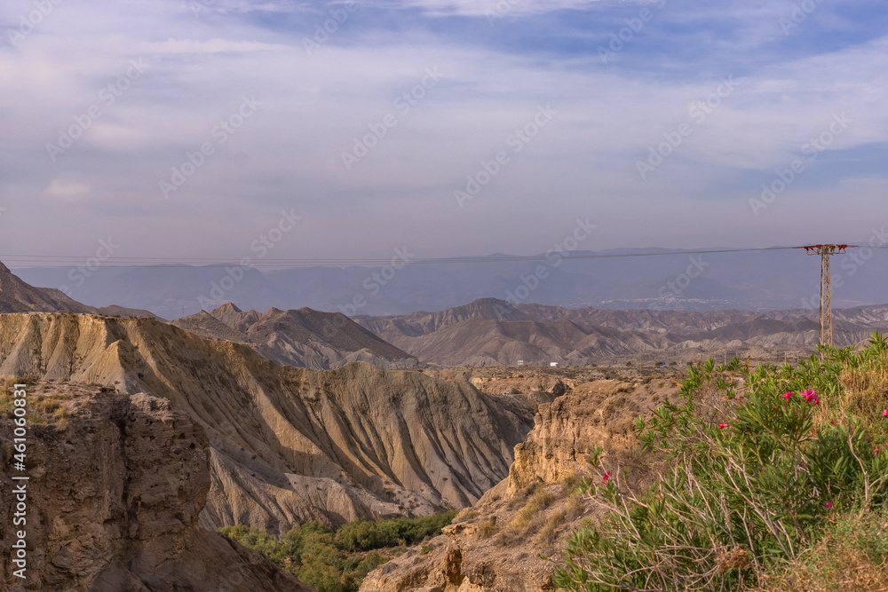Tabernas Desert National Nature Reserve, also known as the Almeria Desert. Province of Almeria, Andalusia, Spain