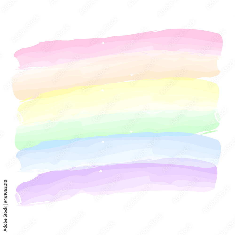 Rainbow pride LGBT  - watercolor paint style vector illustration. Lesbian, Gay, Bisexual and Transgender rights. isolated on white background.