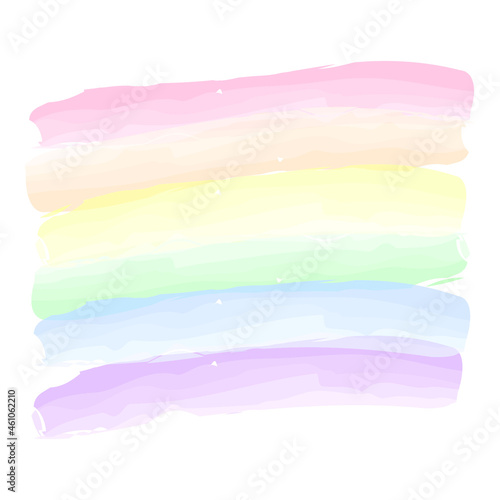 Rainbow pride LGBT  - watercolor paint style vector illustration. Lesbian  Gay  Bisexual and Transgender rights. isolated on white background.