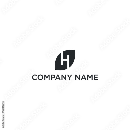 Letter H leaf logo design