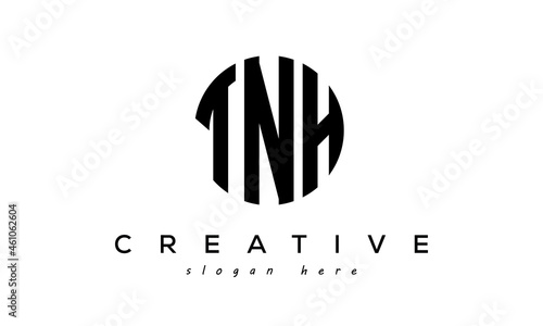 Letter TNH creative circle logo design vector photo